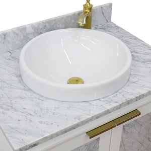 Bellaterra 31" Wood Single Vanity w/ Counter Top and Sink 400990-31-WH-WMRD
