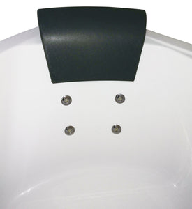 EAGO AM200  5' Rounded Modern Double Seat Corner Whirlpool Bath Tub with Fixtures