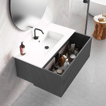 Load image into Gallery viewer, Bari 24&quot; Vanity, Top, Vessel Sink Ceramic Sink, White/Grey/Green/Navy