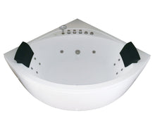 Load image into Gallery viewer, EAGO AM200  5&#39; Rounded Modern Double Seat Corner Whirlpool Bath Tub with Fixtures
