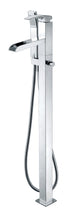 Load image into Gallery viewer, ALFI brand AB2843-PC Polished Chrome Single Hole Floor Mounted Waterfall Tub Filler