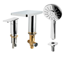 Load image into Gallery viewer, ALFI brand AB2879-PC Polished Chrome Deck Mounted Tub Filler with Hand Held Showerhead