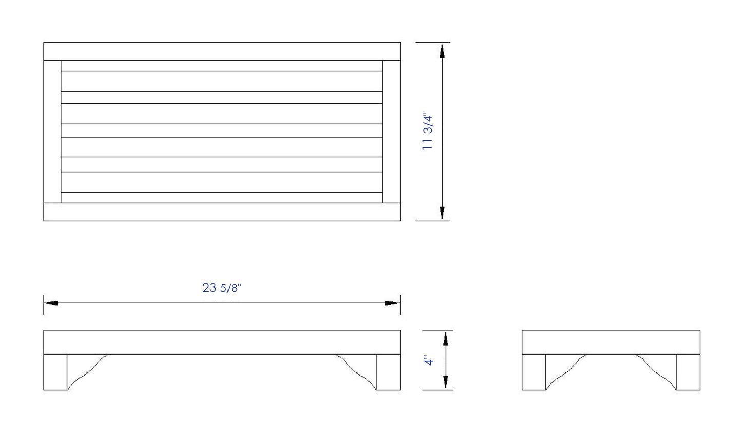 ALFI brand AB4409 4" Modern Wooden Stepping Stool Multi-Purpose Accessory