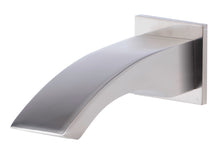 Load image into Gallery viewer, ALFI brand AB3301-BN Brushed Nickel Curved Wallmounted Tub Filler Bathroom Spout
