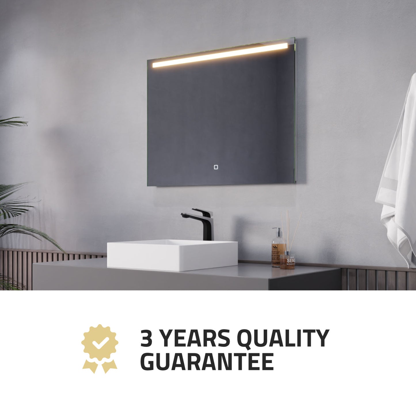 ANZZI 24-in. x 32-in. LED Front/ Bottom Lighting Bathroom Mirror with Defogger