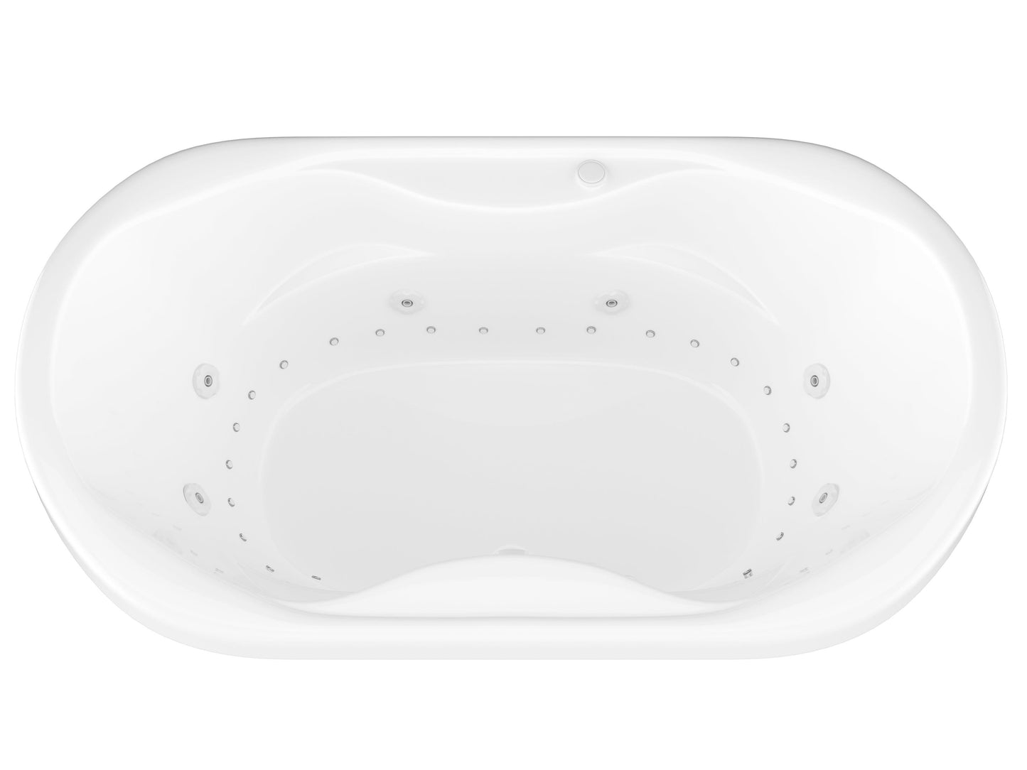 Atlantis Whirlpools Indulgence 41 x 70 Oval Air & Whirlpool Jetted Bathtub
