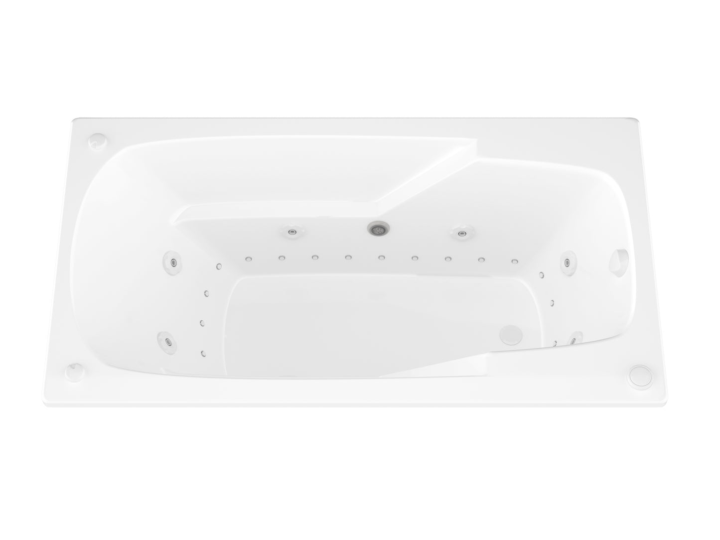 Atlantis Whirlpools Eros Deluxe Series 35.5 x 59in. Air and Whirlpool Jetted Bathtub in White