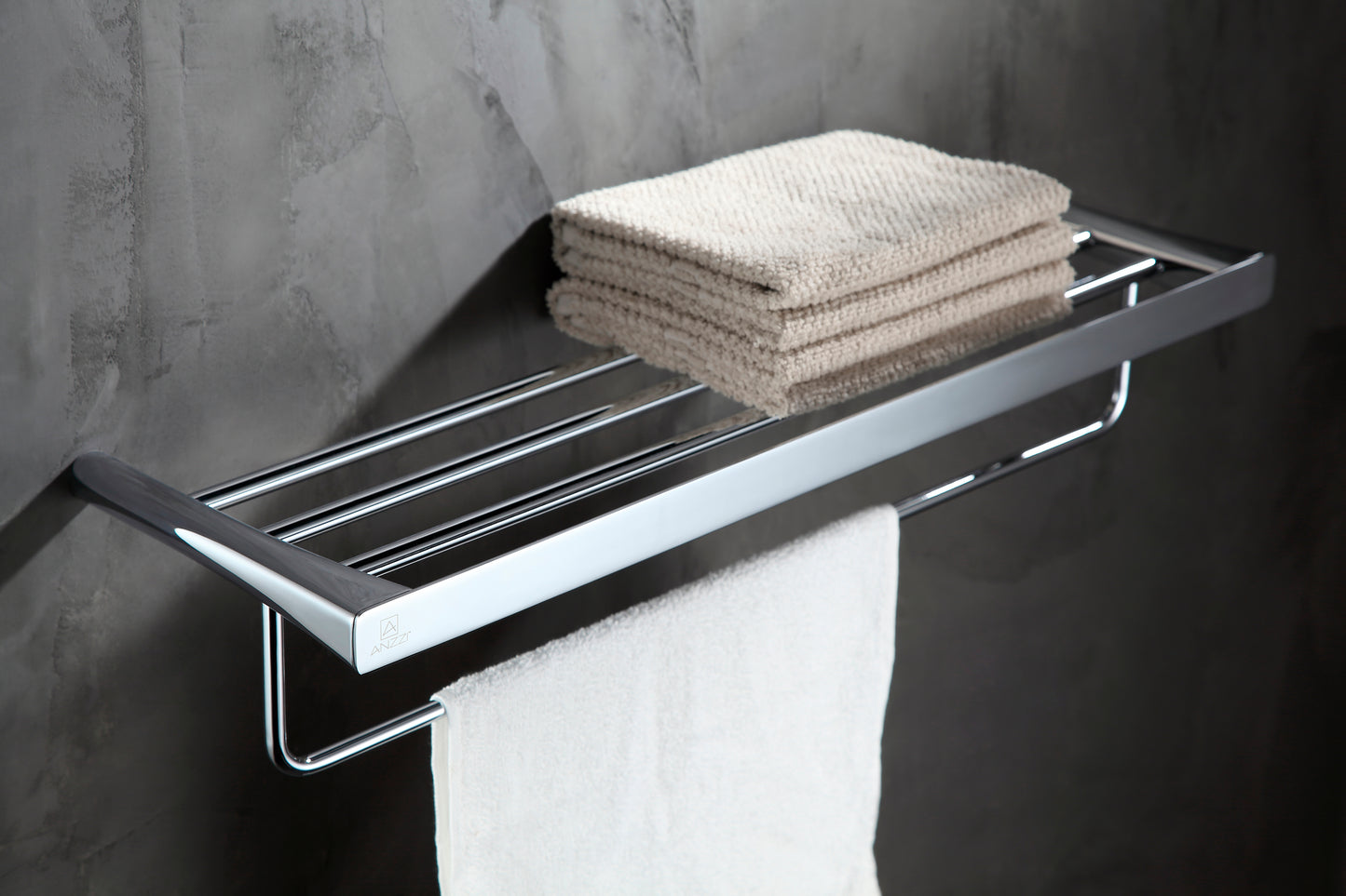 Caster 3 Series Towel Rack in Polished Chrome