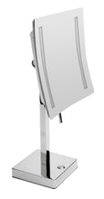 Load image into Gallery viewer, ALFI brand ABM8FLED-PC Polished Chrome Tabletop Square 8&quot; 5x Magnifying Cosmetic Mirror with Light