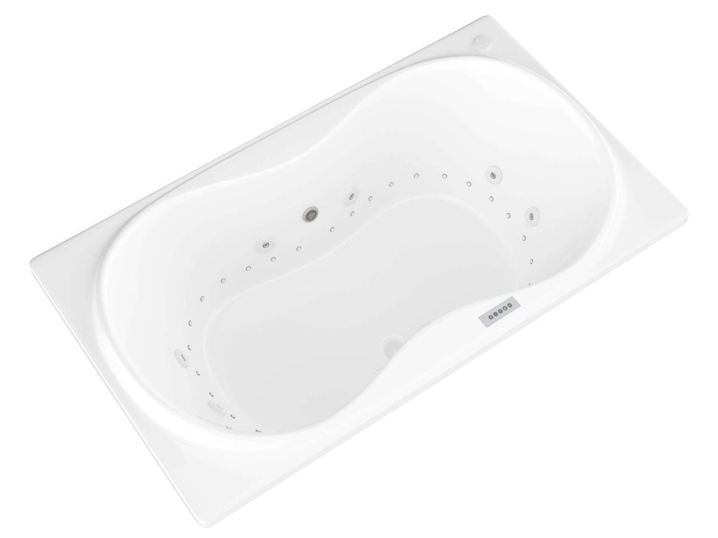 Atlantis Whirlpools Whisper Deluxe Series 41.5 x 71.75in. Air and Whirlpool Jetted Bathtub in White