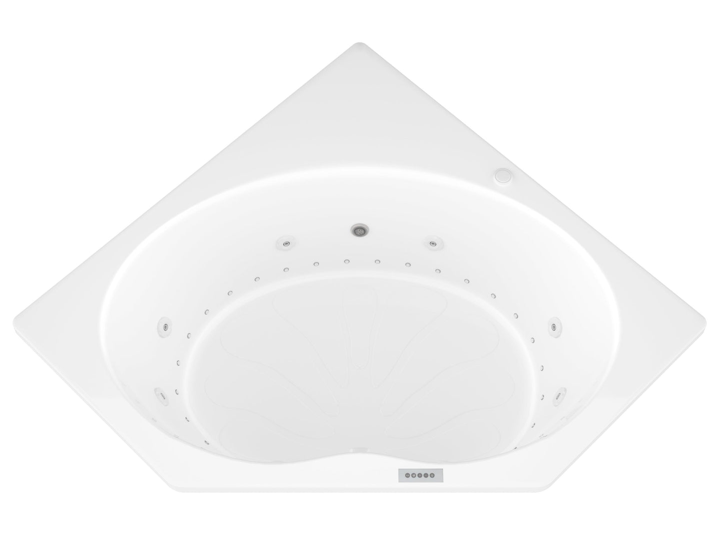 Atlantis Whirlpools Eclipse Deluxe Series 63.625 x 85in. Air and Whirlpool Jetted corner Bathtub in White