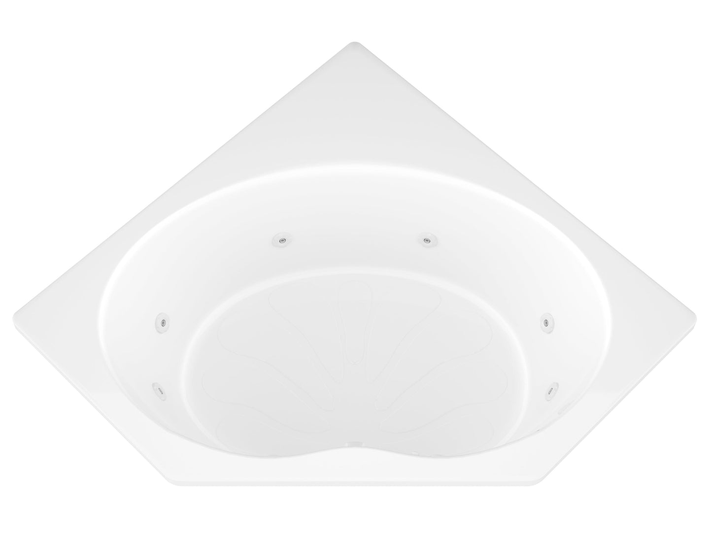 Atlantis Whirlpools Eclipse 60 x 60 Corner Whirlpool Jetted Bathtub