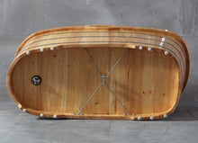 Load image into Gallery viewer, ALFI brand AB1187 57&quot; Free Standing Rubber Wooden Soaking Bathtub with Headrest