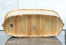 Load image into Gallery viewer, ALFI brand AB1163 61&quot; Free Standing Wooden Bathtub with Cushion Headrest