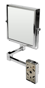 ALFI brand ABM8WS-PC 8" Square Wall Mounted 5x Magnify Cosmetic Mirror