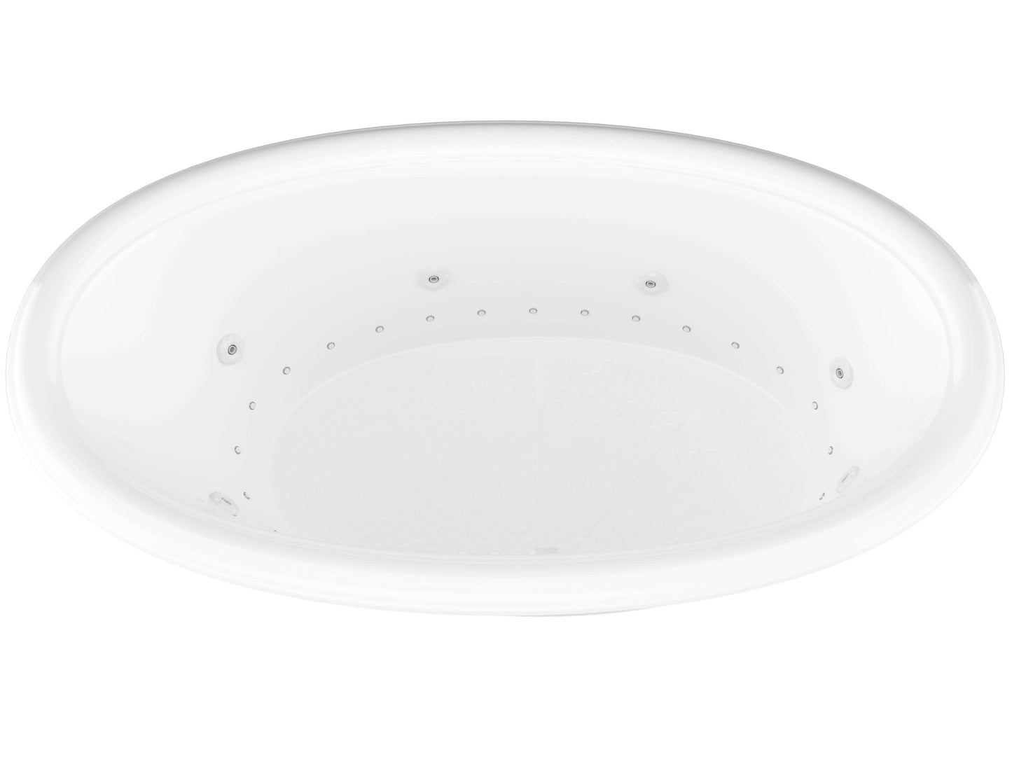 Atlantis Whirlpools Petite 44 x 78 Oval Air & Whirlpool Jetted Bathtub