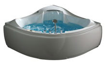 Load image into Gallery viewer, EAGO AM208ETL 5 ft Corner Acrylic White Waterfall Whirlpool Bathtub for Two