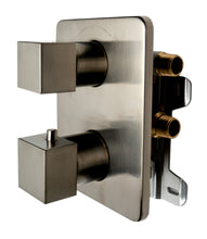 Load image into Gallery viewer, ALFI brand AB2830-BN Brushed Nickel 2 Way Thermostatic Square Shower Set