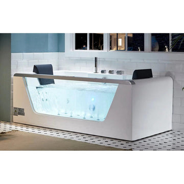 Whirlpool Bathtub for two, with a Glossy White finish