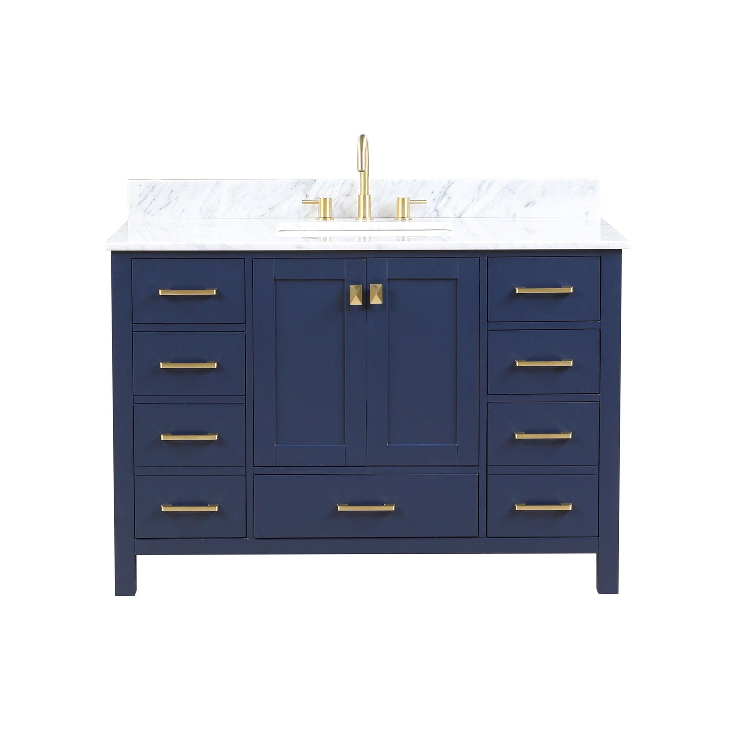 Blossom Geneva 60" Double Sink Freestanding Bathroom Vanity With Countertop, Undermount Sink,  Blue