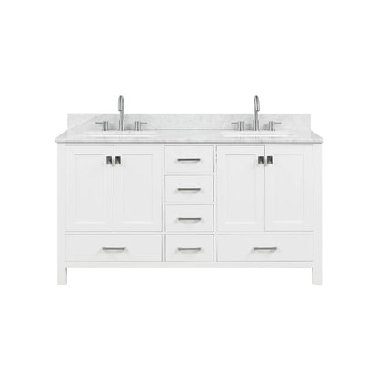 Blossom Geneva 60" Double Sink Freestanding Bathroom Vanity With Countertop, Undermount Sink, Mirrors