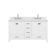 Load image into Gallery viewer, Blossom Geneva 60&quot; Double Sink Freestanding Bathroom Vanity With Countertop, Undermount Sink, White