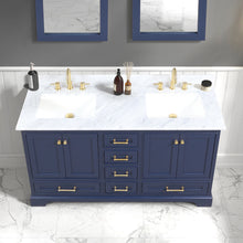 Load image into Gallery viewer, Blossom Copenhagen 60&quot; Freestanding Double Sink Bath Vanity, Countertop &amp; Undermount Sink, 60&quot;, Blue