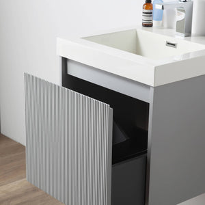 Blossom Positano 24" Floating Bathroom Vanity with Top & Side Cabinet