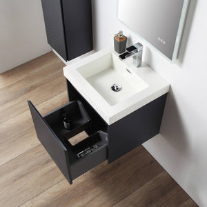 Blossom Positano 24" Floating Bathroom Vanity with Top & Side Cabinet