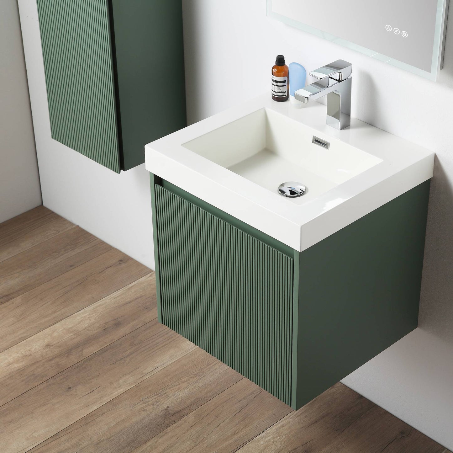 Blossom Positano Single Sink Floating Vanity, 20", Green