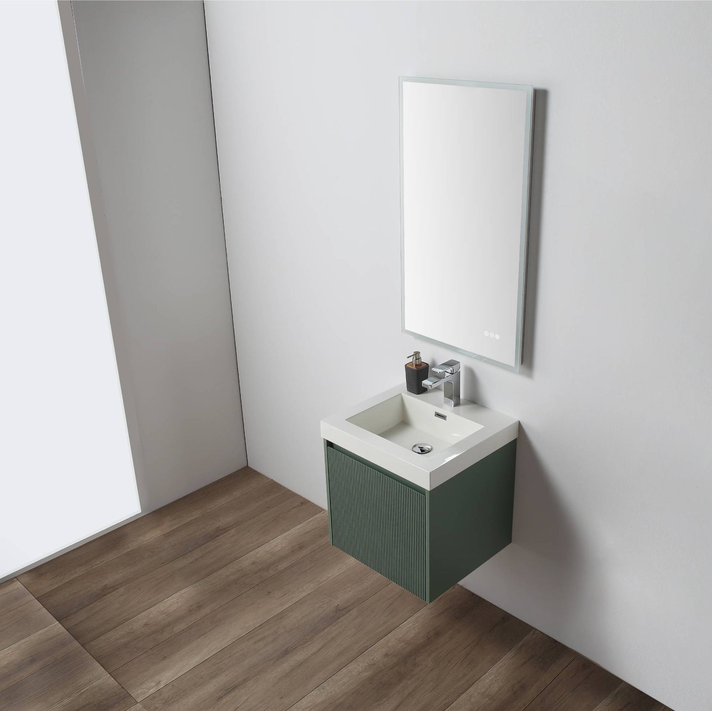 Blossom Positano Single Sink Floating Vanity, 20", Green