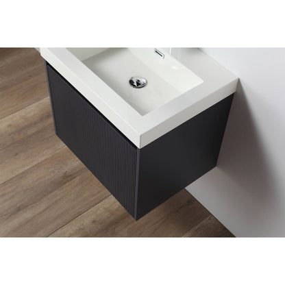 Blossom Positano Single Sink Floating Vanity, 24", Blue