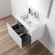 Load image into Gallery viewer, Blossom Positano Single Sink Floating Vanity, 30&quot;, White open