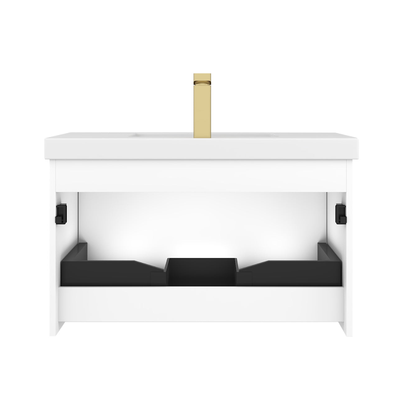 Blossom Positano Single Sink Floating Vanity, 30", White back