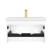 Load image into Gallery viewer, Blossom Positano Single Sink Floating Vanity, 30&quot;, White back