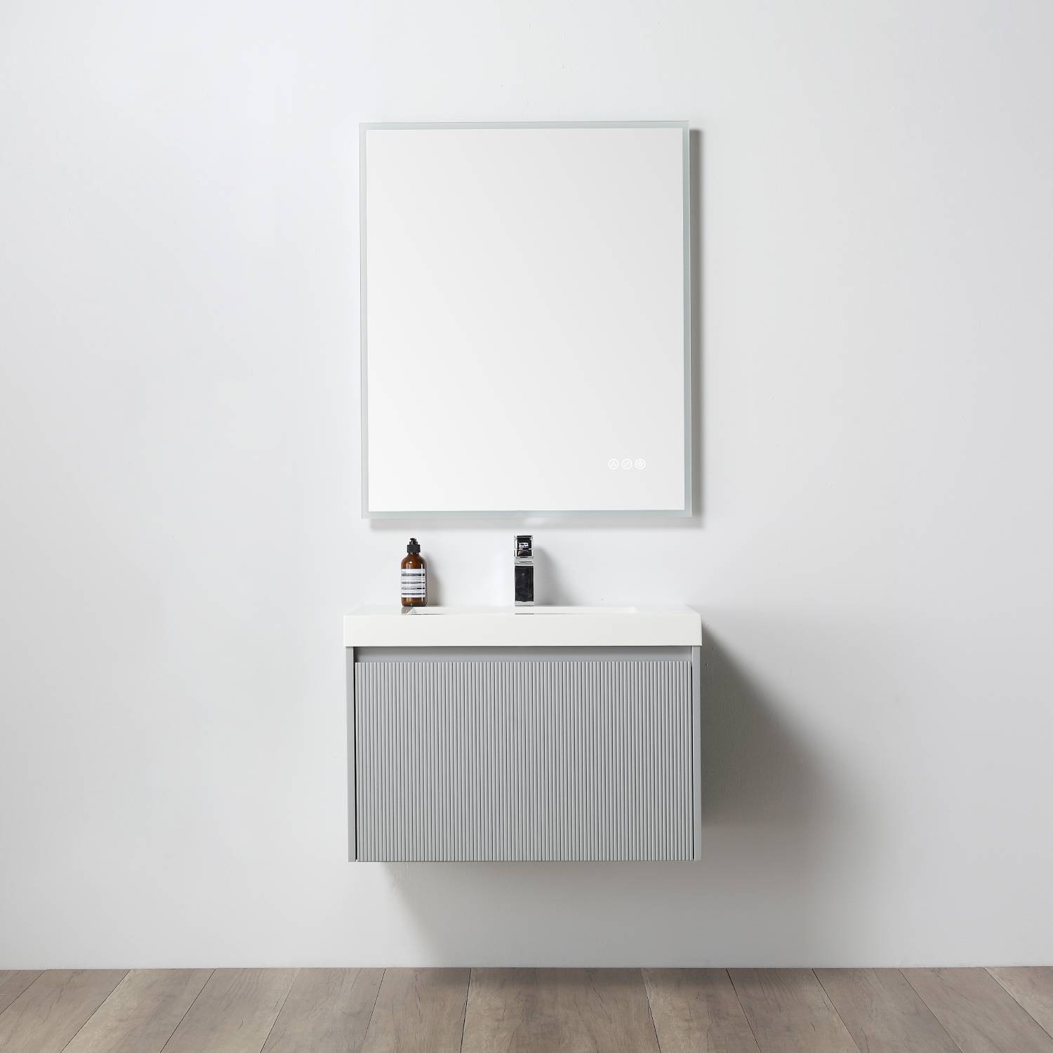 Blossom Positano Single Sink Floating Vanity, 30", Gray