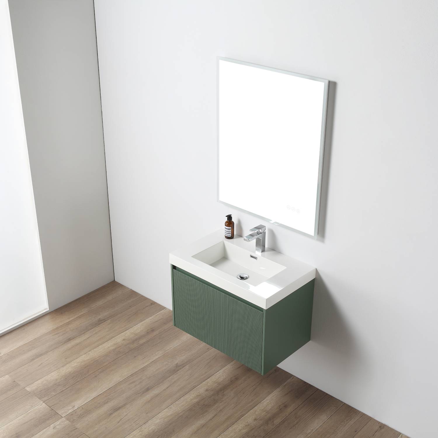 Blossom Positano Single Sink Floating Vanity, 30", Green