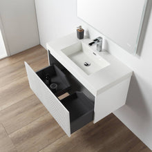 Load image into Gallery viewer, Blossom Positano Single Sink Floating Vanity, 36&quot;, White open