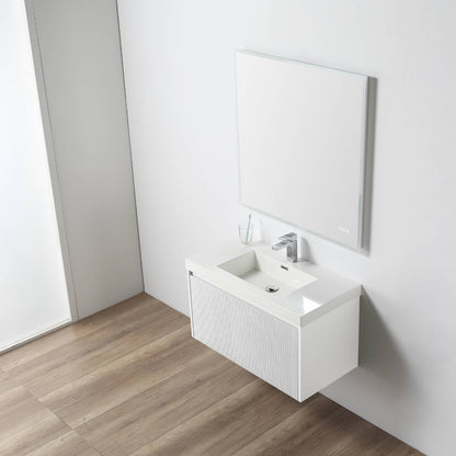 Blossom Positano Single Sink Floating Vanity, 36", White