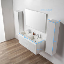 Load image into Gallery viewer, Blossom Positano 48&quot; Floating Double Sink Bathroom Vanity with Top &amp; 2 Side Cabinets White up size