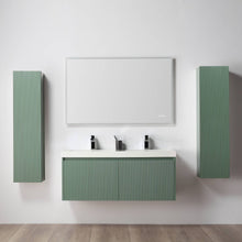 Load image into Gallery viewer, Blossom Positano 48&quot; Floating Double Sink Bathroom Vanity with Top &amp; 2 Side Cabinets Green