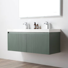 Load image into Gallery viewer, Blossom Positano 48&quot; Floating Double Sink Bathroom Vanity with Top &amp; 2 Side Cabinets Green size
