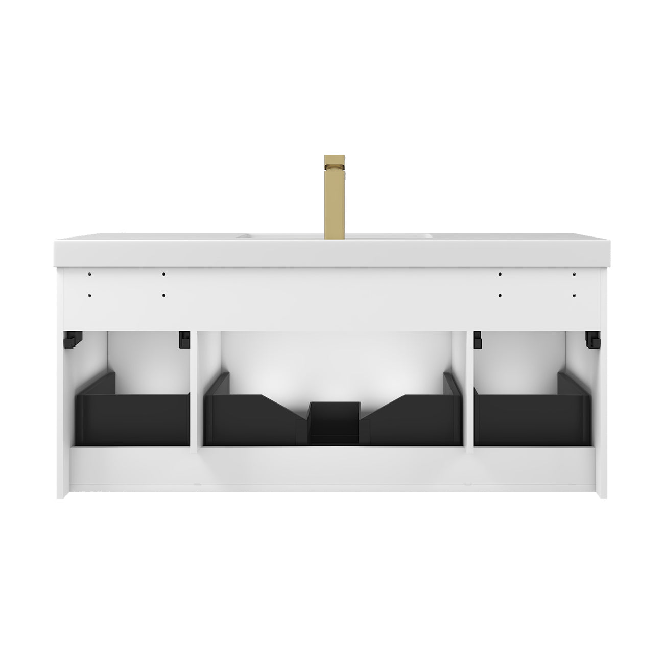 Blossom Positano Single Sink Floating Vanity, 48", White back