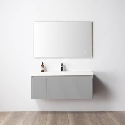 Blossom Positano Single Sink Floating Vanity, 48", Gray