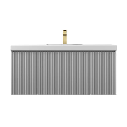 Blossom Positano Single Sink Floating Vanity, 48", Gray