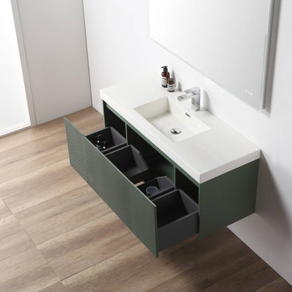 Blossom Positano Single Sink Floating Vanity, 48", Green open