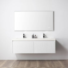 Load image into Gallery viewer, Blossom Positano 60&quot; Floating Double Sink Bathroom Vanity with Top, NO Side Cabinets, White