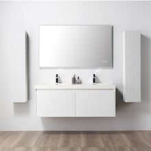 Load image into Gallery viewer, Blossom Positano 60&quot; Floating Double Sink Bathroom Vanity with Top &amp; 2 Side Cabinets White