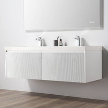 Load image into Gallery viewer, Blossom Positano 60&quot; Floating Double Sink Bathroom Vanity with Top &amp; 2 Side Cabinets White side