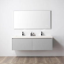 Load image into Gallery viewer, Blossom Positano 60&quot; Floating Double Sink Bathroom Vanity with Top, NO Side Cabinets, Gray
